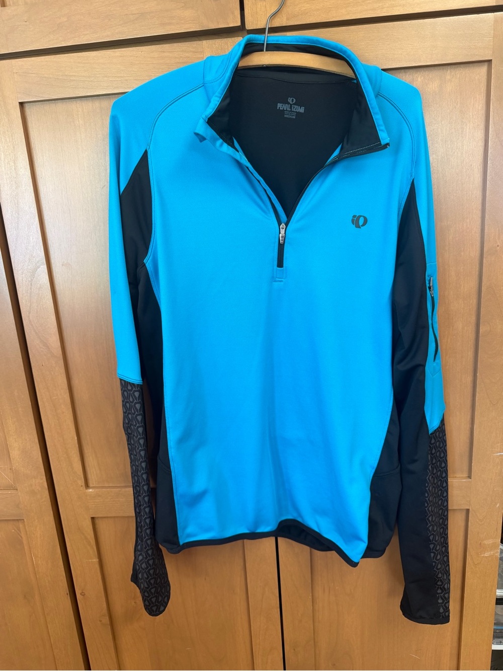 Pearl Izumi Men's Bright Turquoise & Black Quarter-Zip Training Jacket